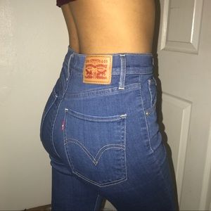 Mile high rise super skinny levi  jeans
